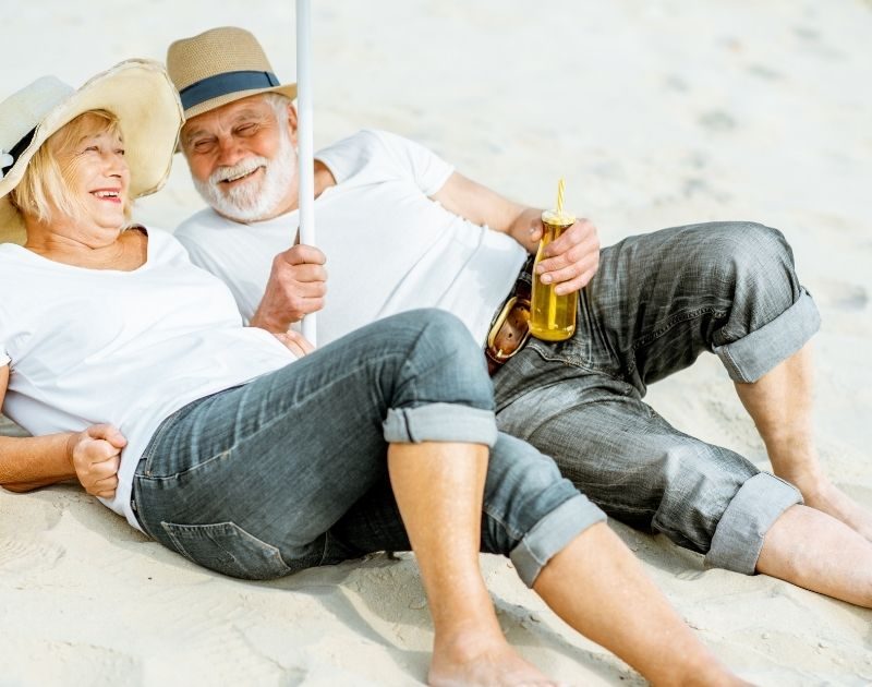 couple at the beach after CIPN treatments